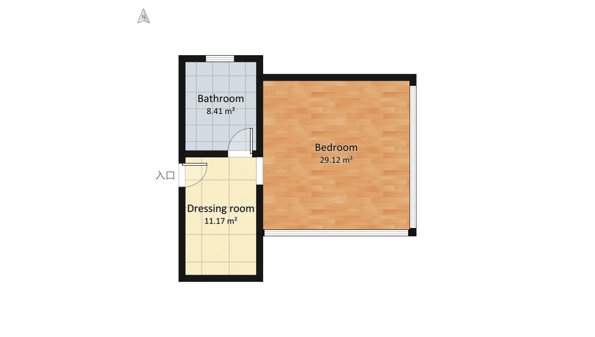 Bedroom interior design floor plan 54.52