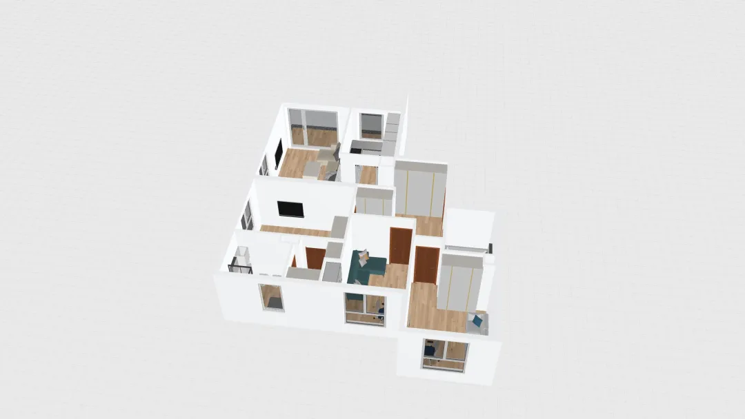 Mieszkanie Ronson D105 - po konsultacjach 3d design renderings