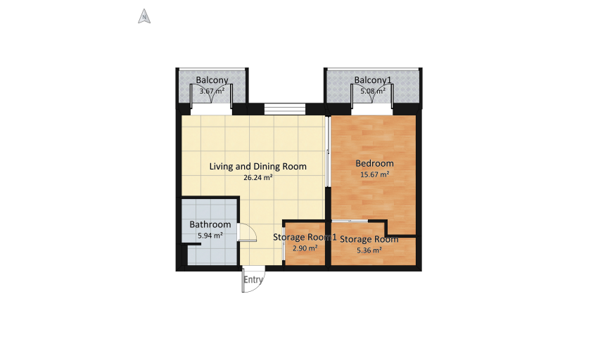 For One floor plan 75.49