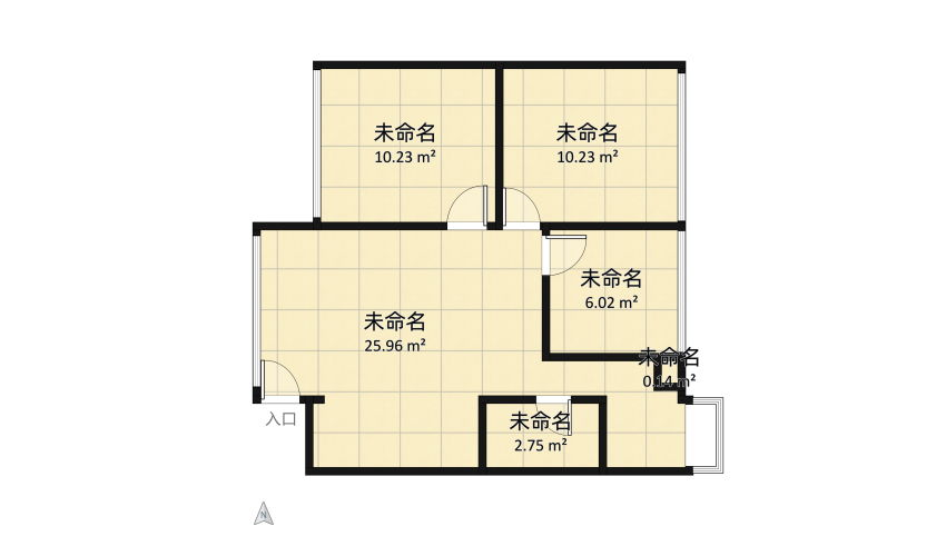 apartamento rony floor plan 55.28