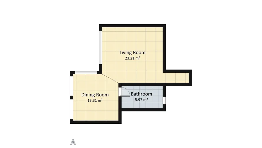 16-Modern Apartment Empt Room floor plan 42.49