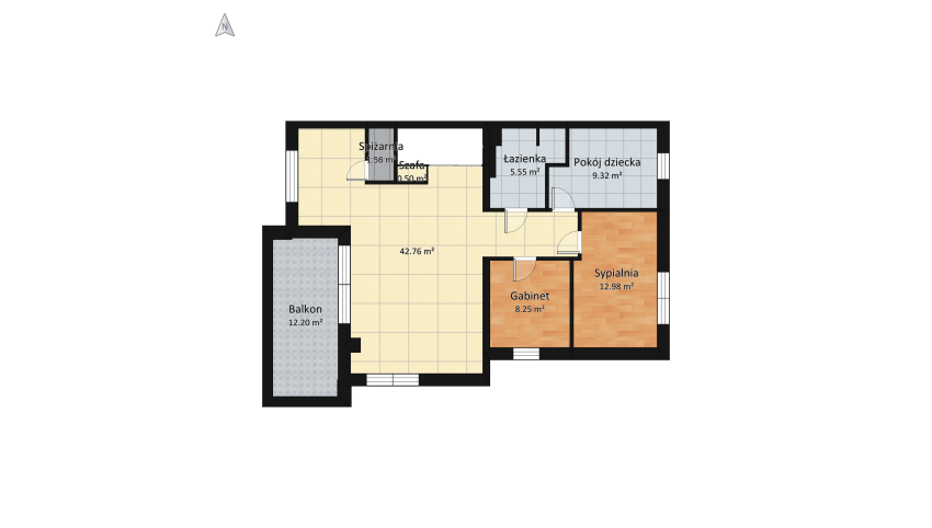 KASKADA M2 floor plan 123.14