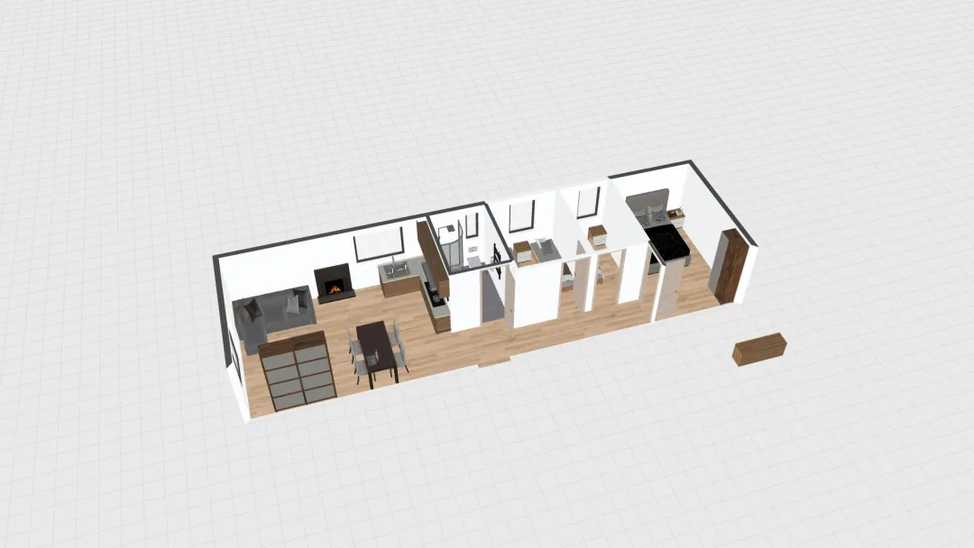 Domek v2.3 sauna 3d design renderings