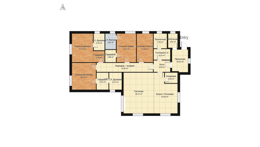 Fin1 Дом NV 215m2 Mac floor plan 230.34