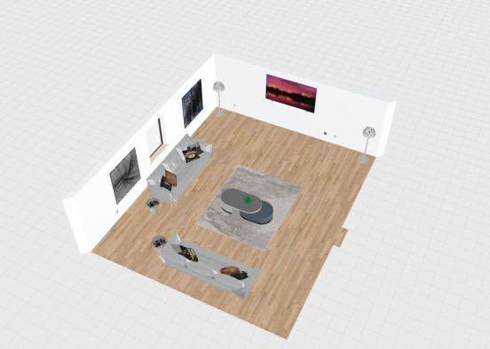 Copy of client living room_copy Design Rendering