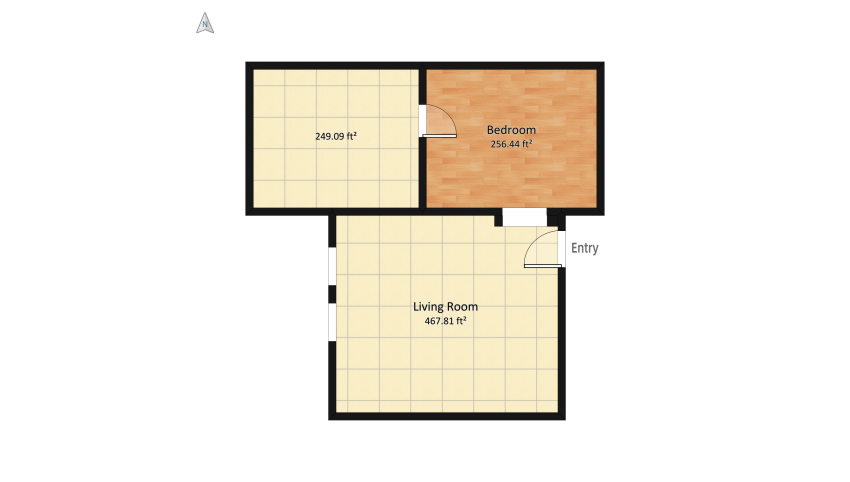 Room 1- Classic Black and White floor plan 99.14