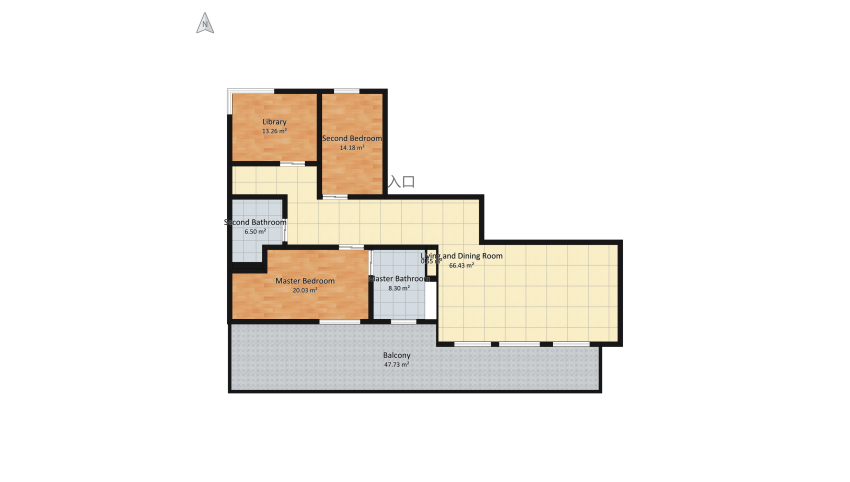 Classic style apartment floor plan 197.36