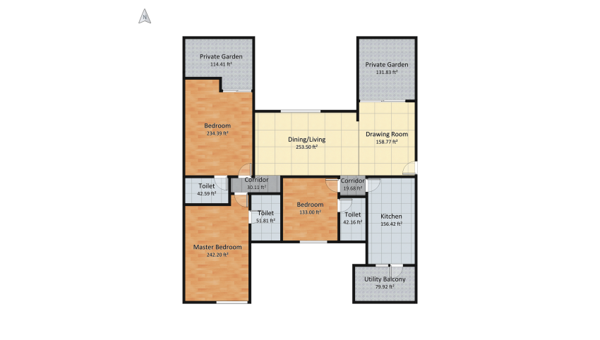 1007 North Star Apartments (District 1) floor plan 170.4