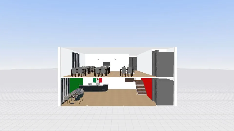 Mexican Restaurant 3d design renderings