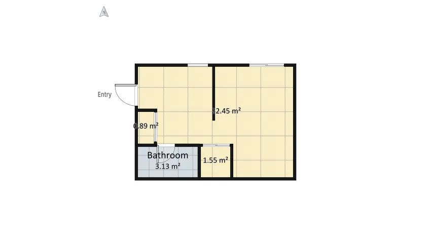 320 sq. f. studio floor plan 30.58