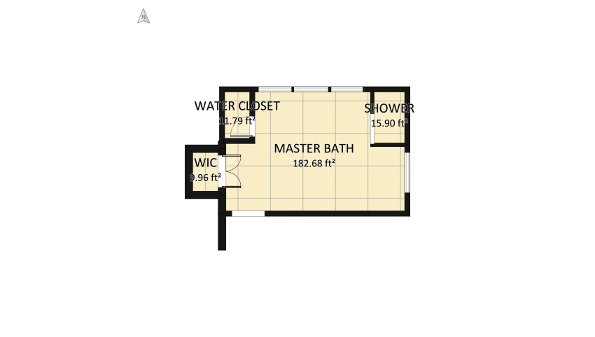 Transitional Bathroom Remodel floor plan 29.76