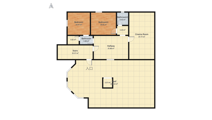 THIRD FLOOR VILA floor plan 270.62
