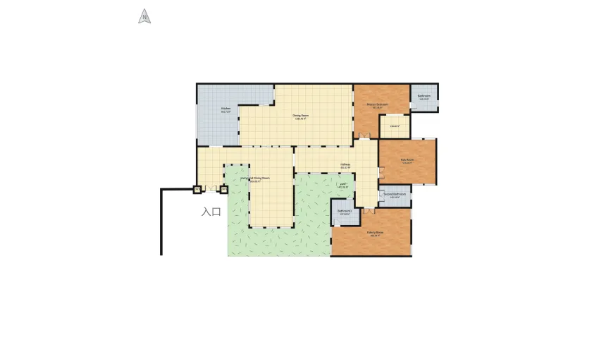 Modern kind of house floor plan 719.98