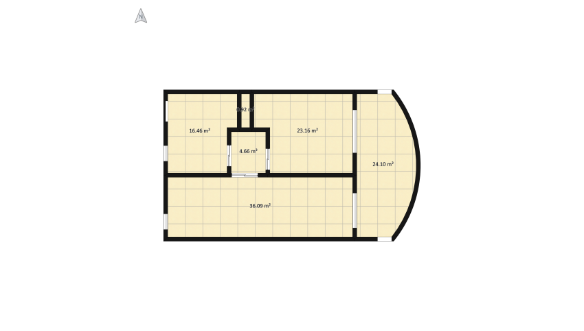 Bilocale con terrazzo floor plan 109.28