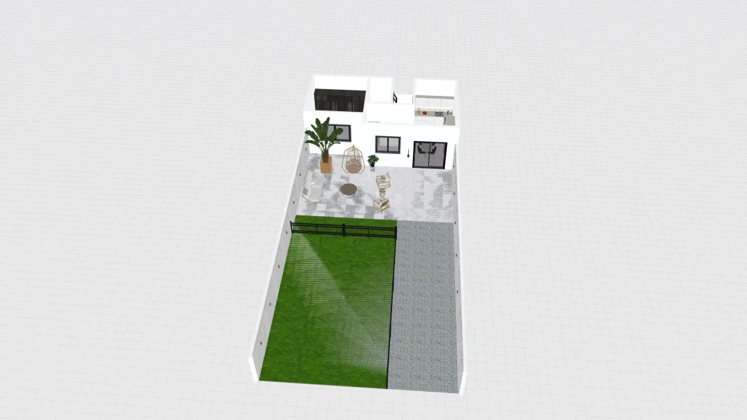 Casa meia agua 2 3d design renderings