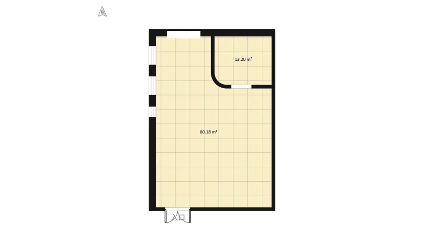 Cosy chill zone apartment (without bathroom, kitchen and dining room)  floor plan 93.39