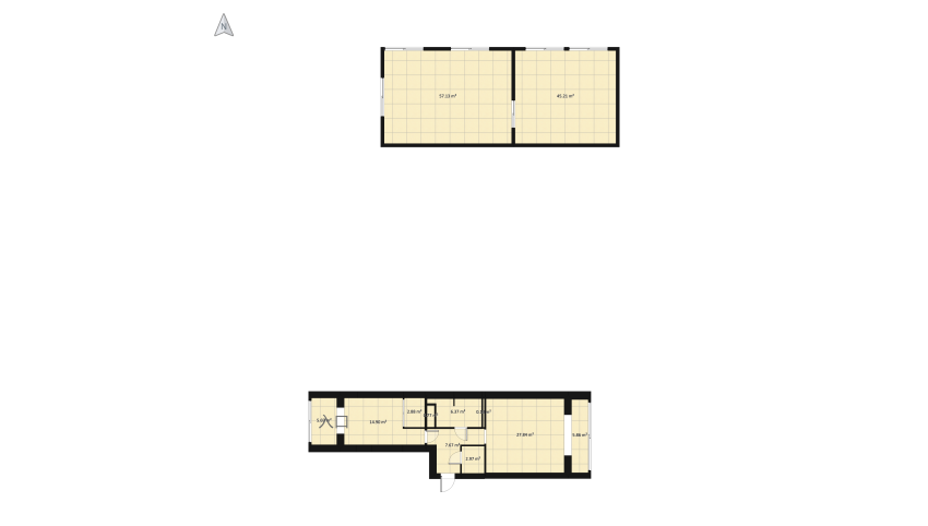 Contemporary style in the interior  - Контемпорари  floor plan 202.05