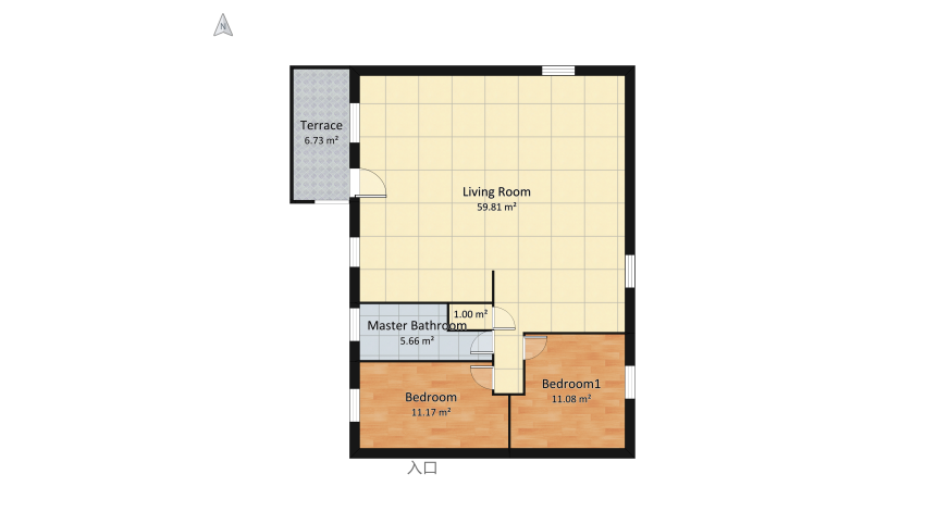 Actuel 3 bedrooms floor plan 1264.02