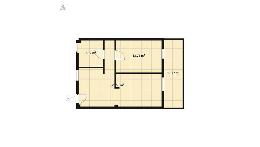 Appartamento Romano floor plan 61.28