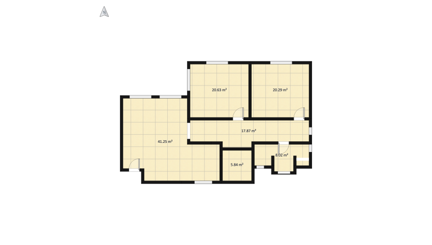 roomates apartment floor plan 121.05