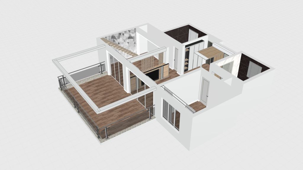 Apartamento 1 3d design renderings