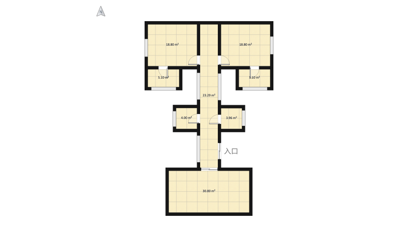 #TShapedContest floor plan 129.14
