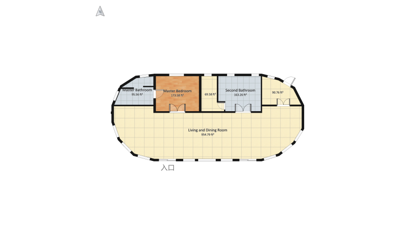 Seagrape 66 ft Traced-side laundry floor plan 153.13