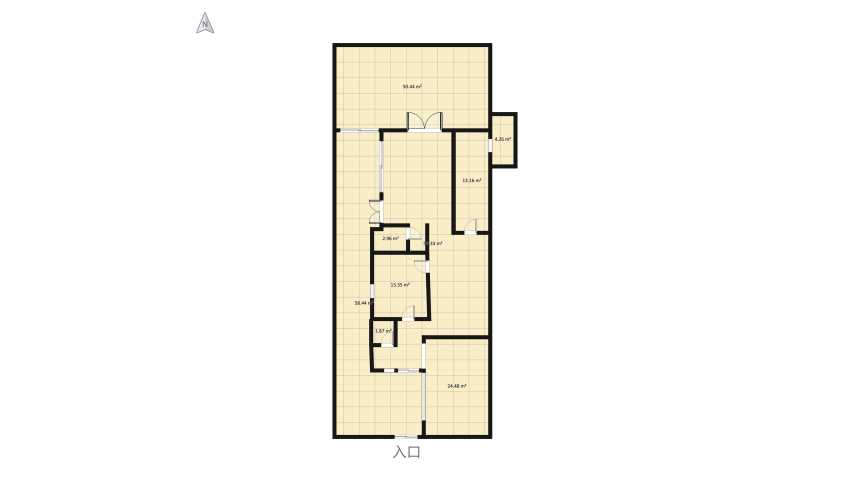 simple classy small villa floor plan 7438.04