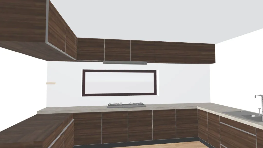 kuchyn ucko na zdech 3d design renderings