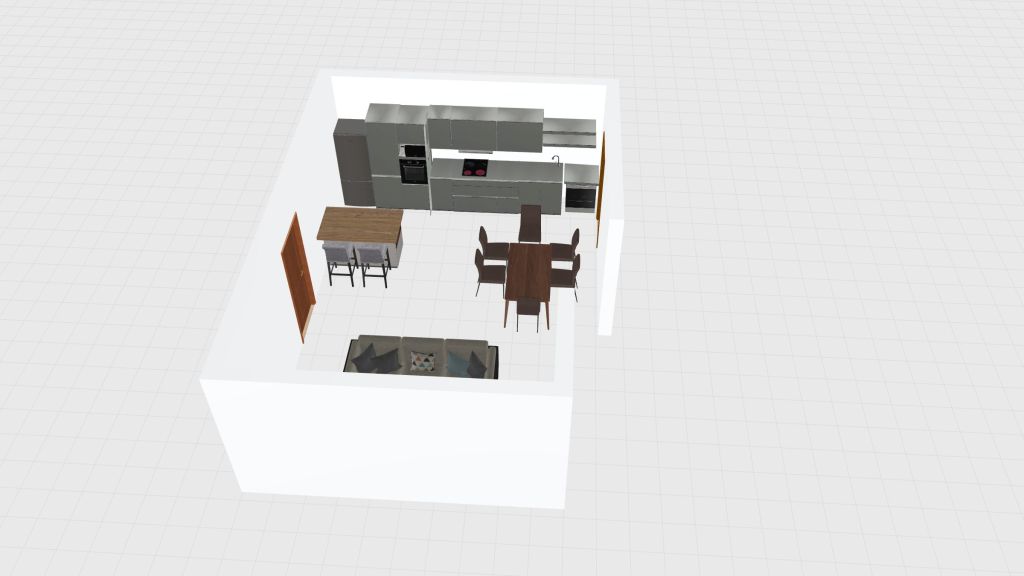 Kitchen second floor 3d design renderings