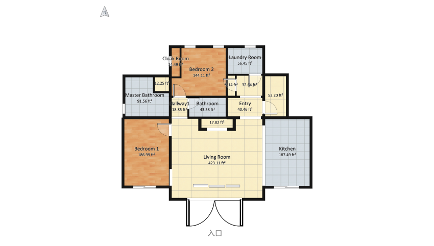 Luxury Rambler floor plan 135.77