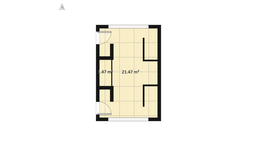 Badkamer floor plan 22.97