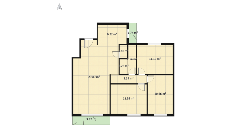 Dulcinea - Apartment floor plan 114.66