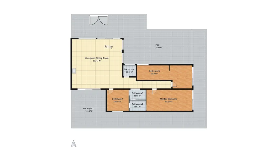 Modern Minimal floor plan 443.32
