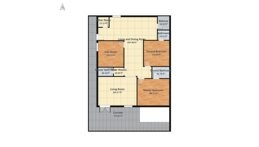 Copy of grey color floor plan 844.47