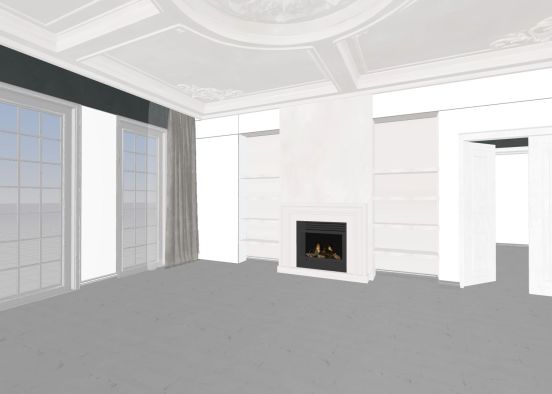 Room 1- Classic Black and White Renderização de Design