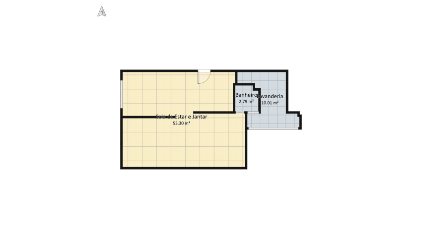Cozinha, Lavanderia e Varanda - Ap. Meu 1 floor plan 71.4