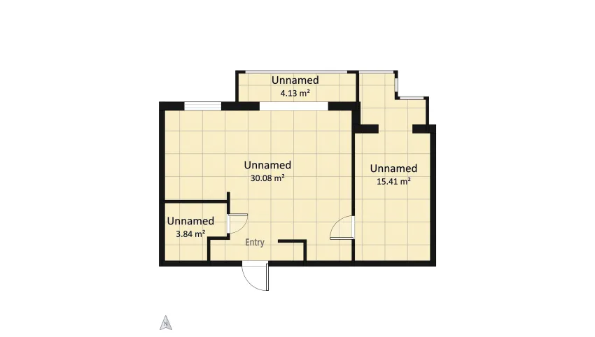 UA Donetsk Apartment 111/1b floor plan 53.42