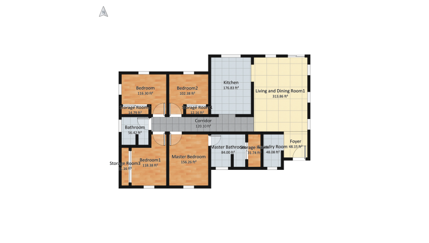 Housing Final - Justyn Fisher floor plan 152.98