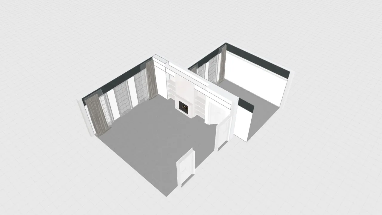 Room 1- Classic Black and White 3d design renderings