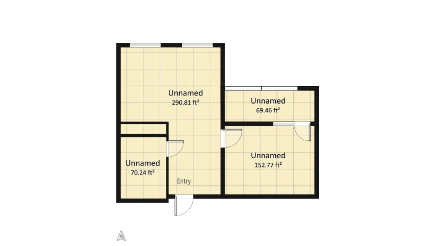Квартира холостяка 55 кв. м. floor plan 54.19