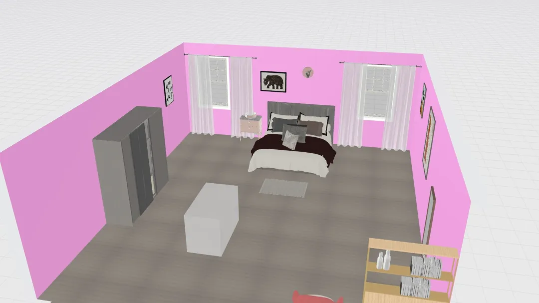 twin girl rooms a 3d design renderings
