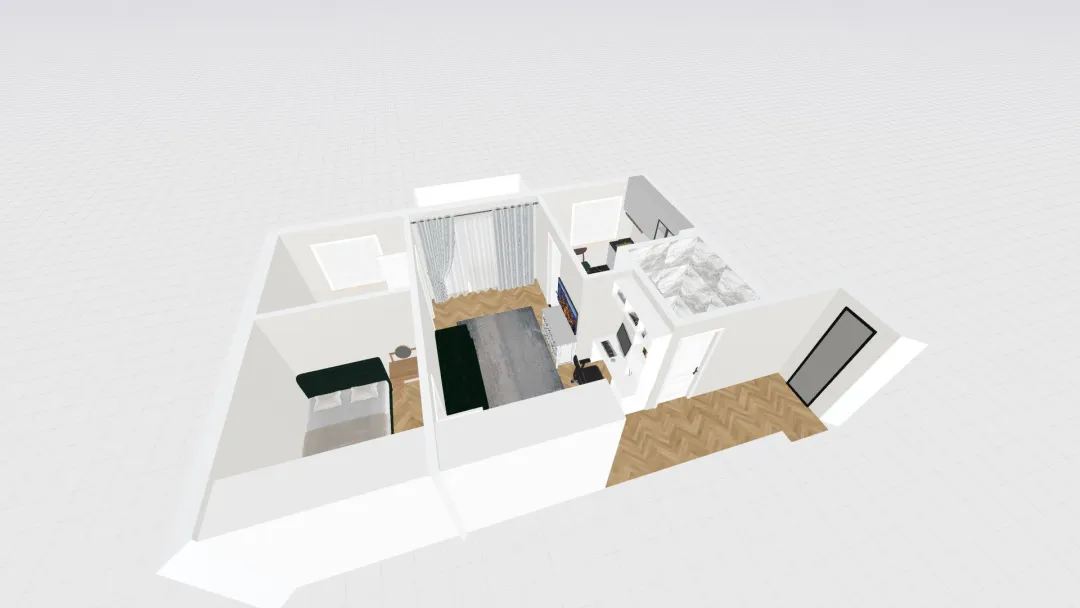 В.3. = В.1 + кухня-гостинная 3d design renderings