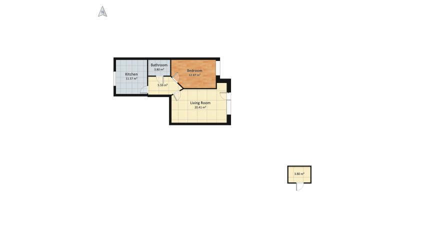 re-draww floor plan 60.71