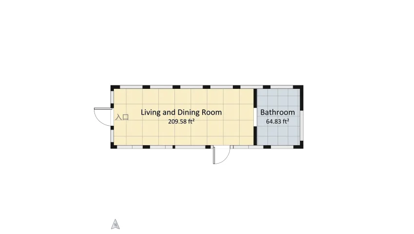 Tiny Home #1 - 25.5㎡   floor plan 25.5