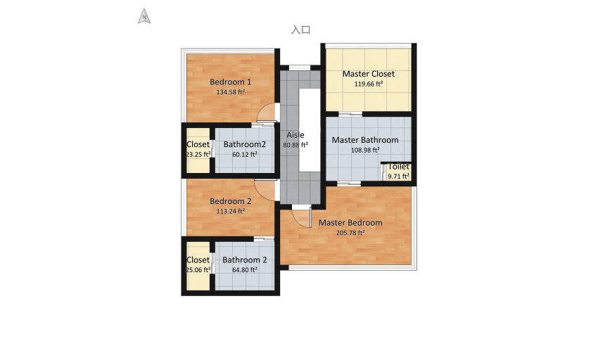 Levana Dewayani Modern B&W floor plan 288.89