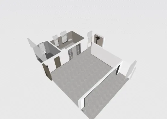 empty-Modern Monochrome Apartment Design Rendering