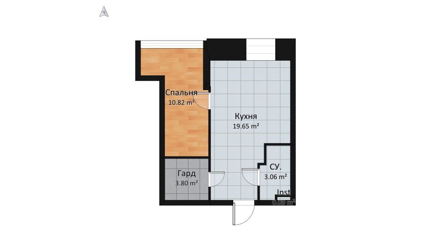 Pronin_Uyutniy_pereplan floor plan 44.1