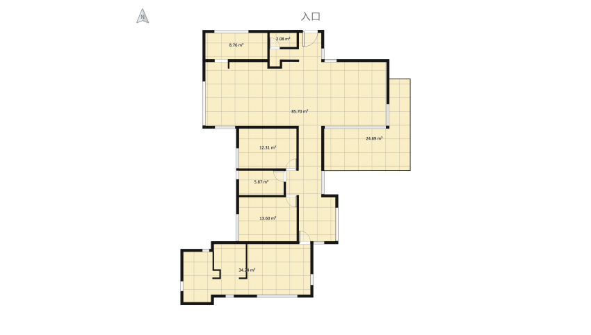 Wide Lounge floor plan 197.14