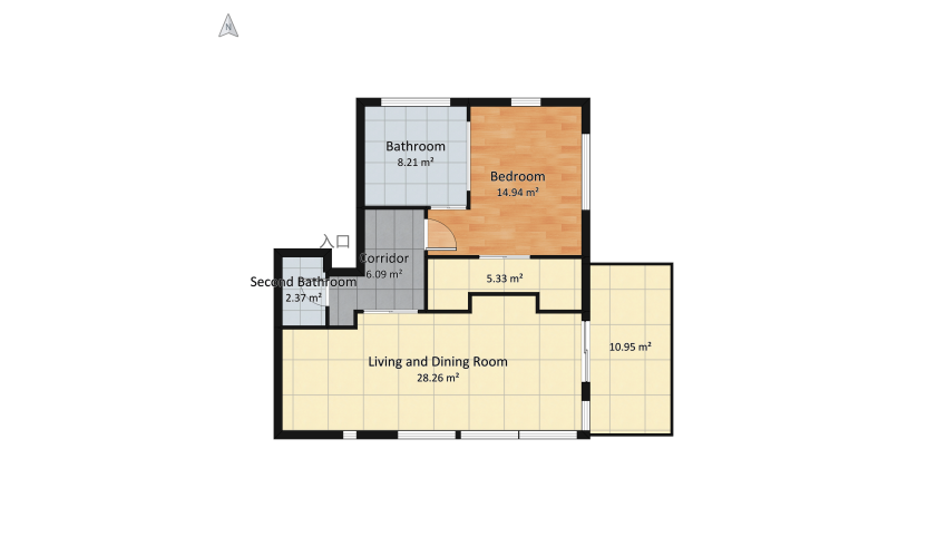 Appartement Chic floor plan 83.92